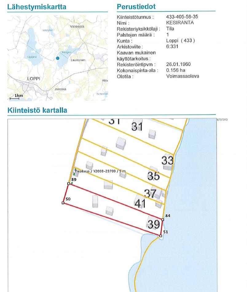Näkkimäentie 39, Loppi, Loppi