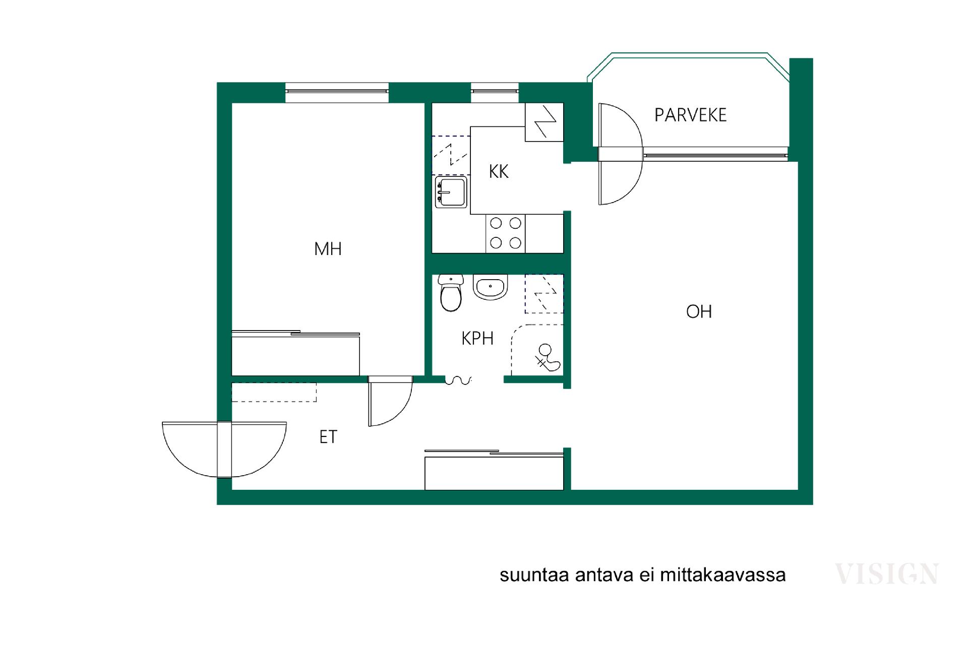 Asunnon pohjakuva