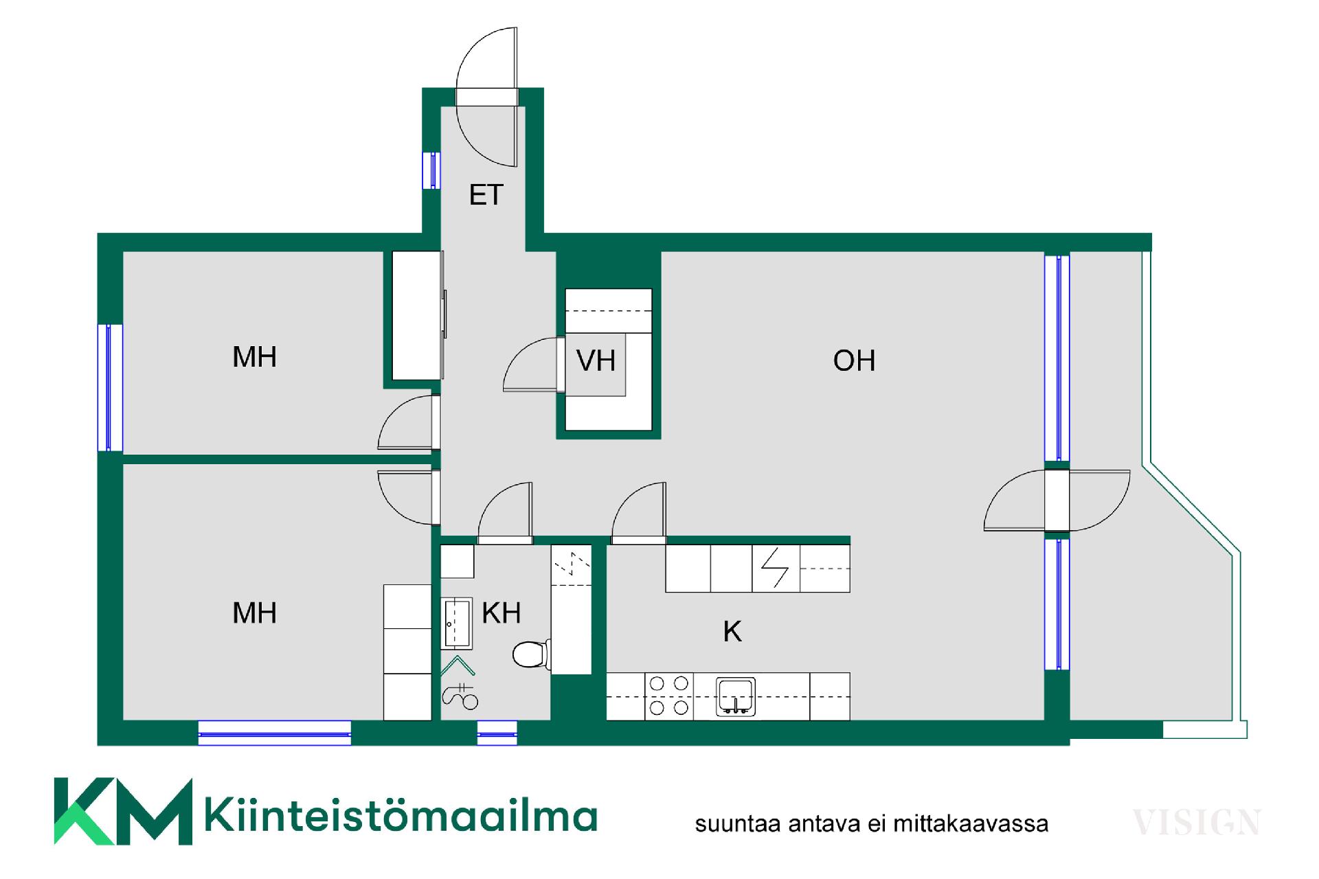 Asunnon pohjakuva