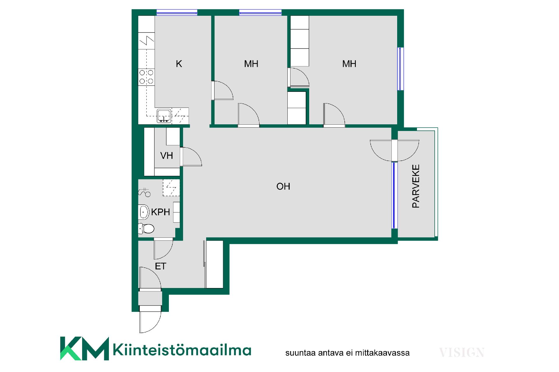 Asunnon pohjakuva