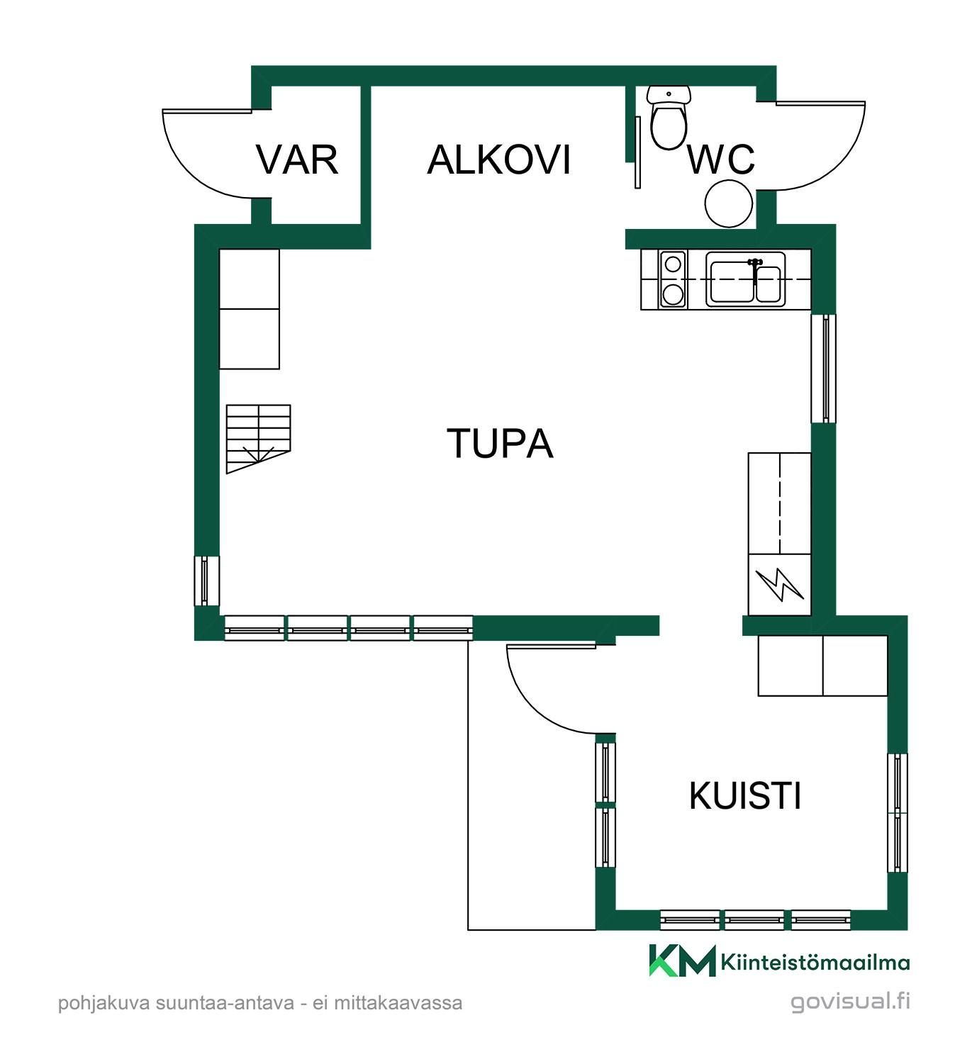 Asunnon pohjakuva