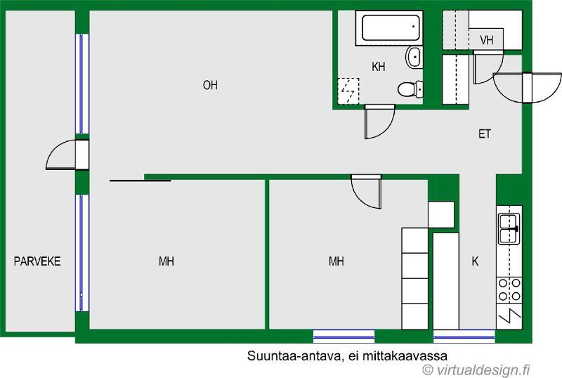 Asunnon pohjakuva
