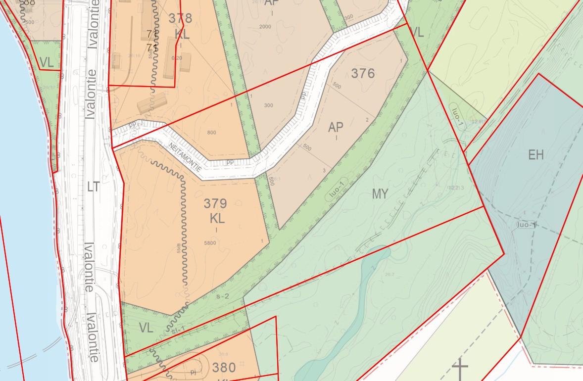 Tilasta lohkotaan määräaloina myytävänä olevat pientalotontit.