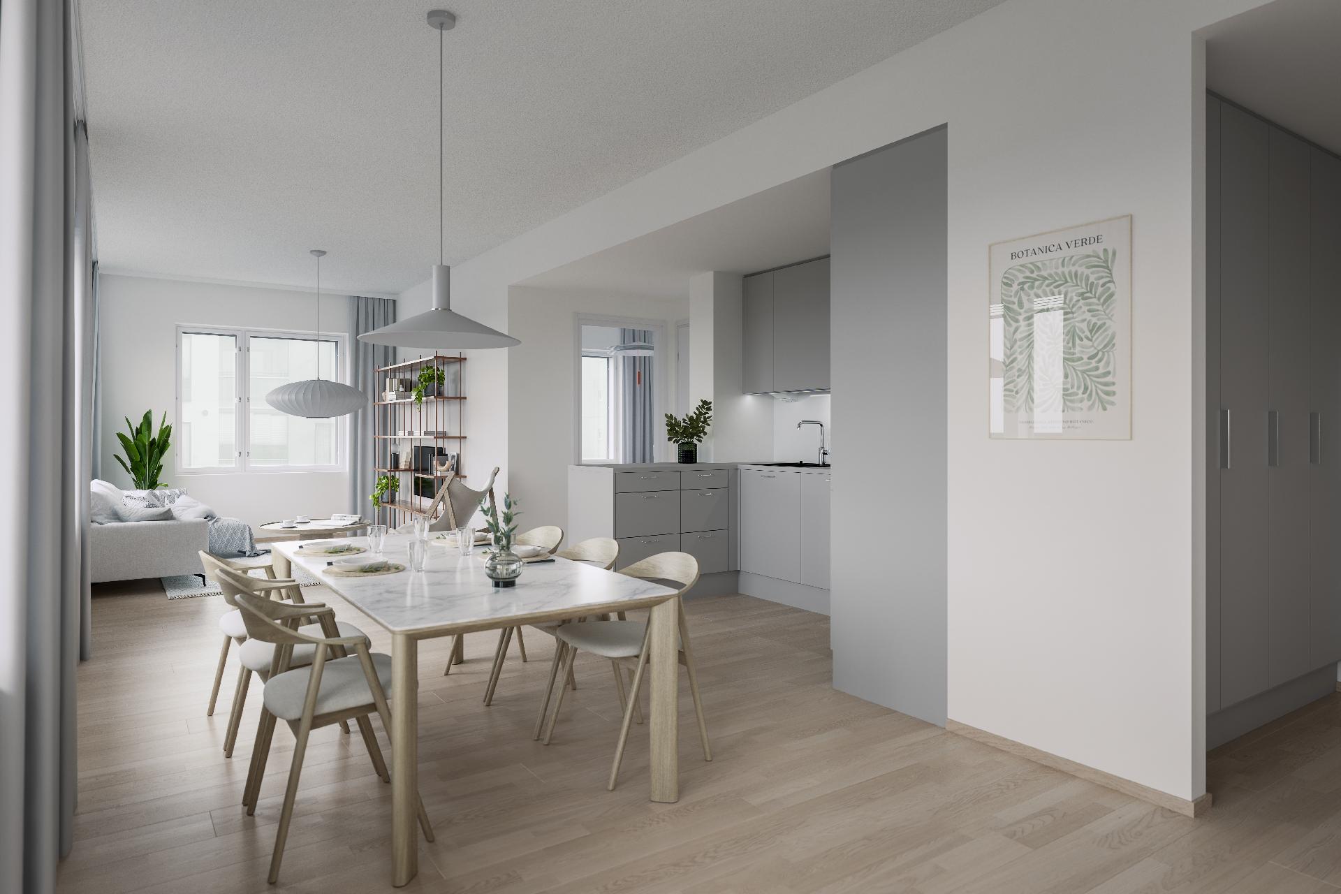 C 10 asunnon visualisointikuva.