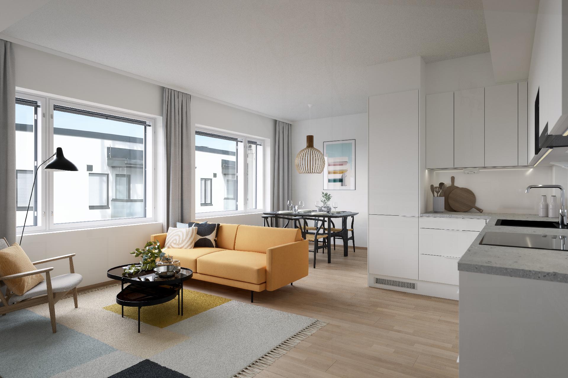 Visualisointikuva C 21 asunnosta.