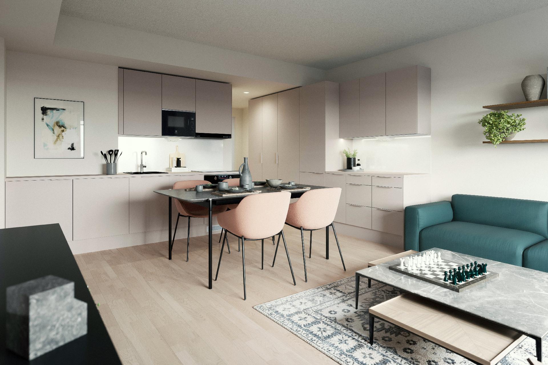 Visualisointikuva C 14 asunnosta.