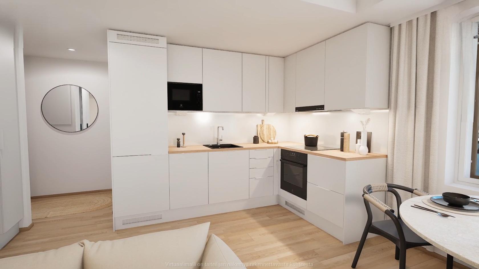 Visualisointikuva B 6 asunnosta.