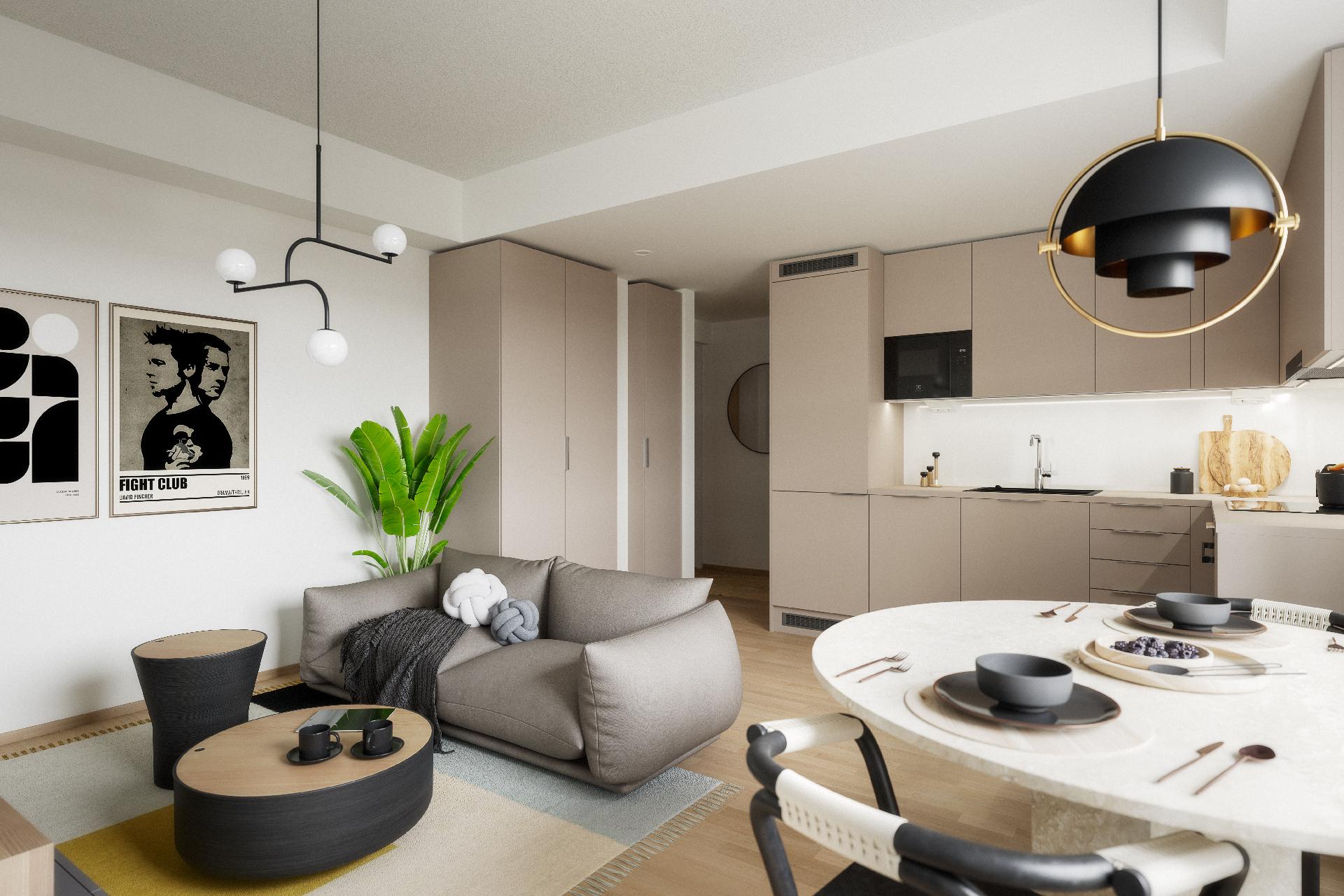 Asunnon B 22 visualisointikuva.