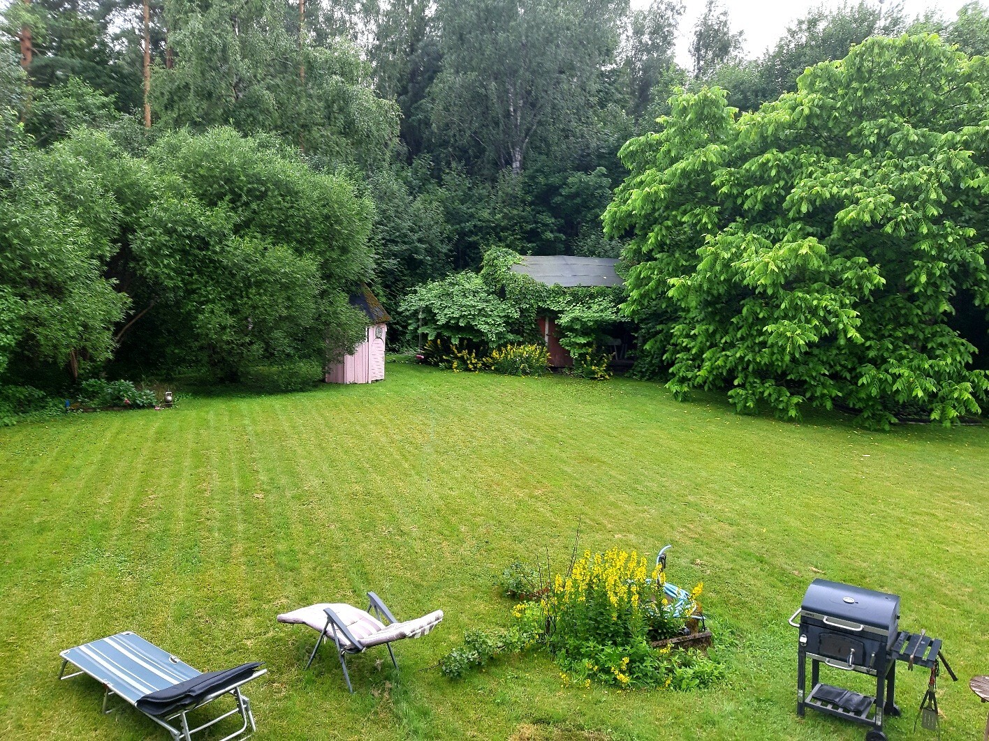 Vehreä näkymä parvekkeelta