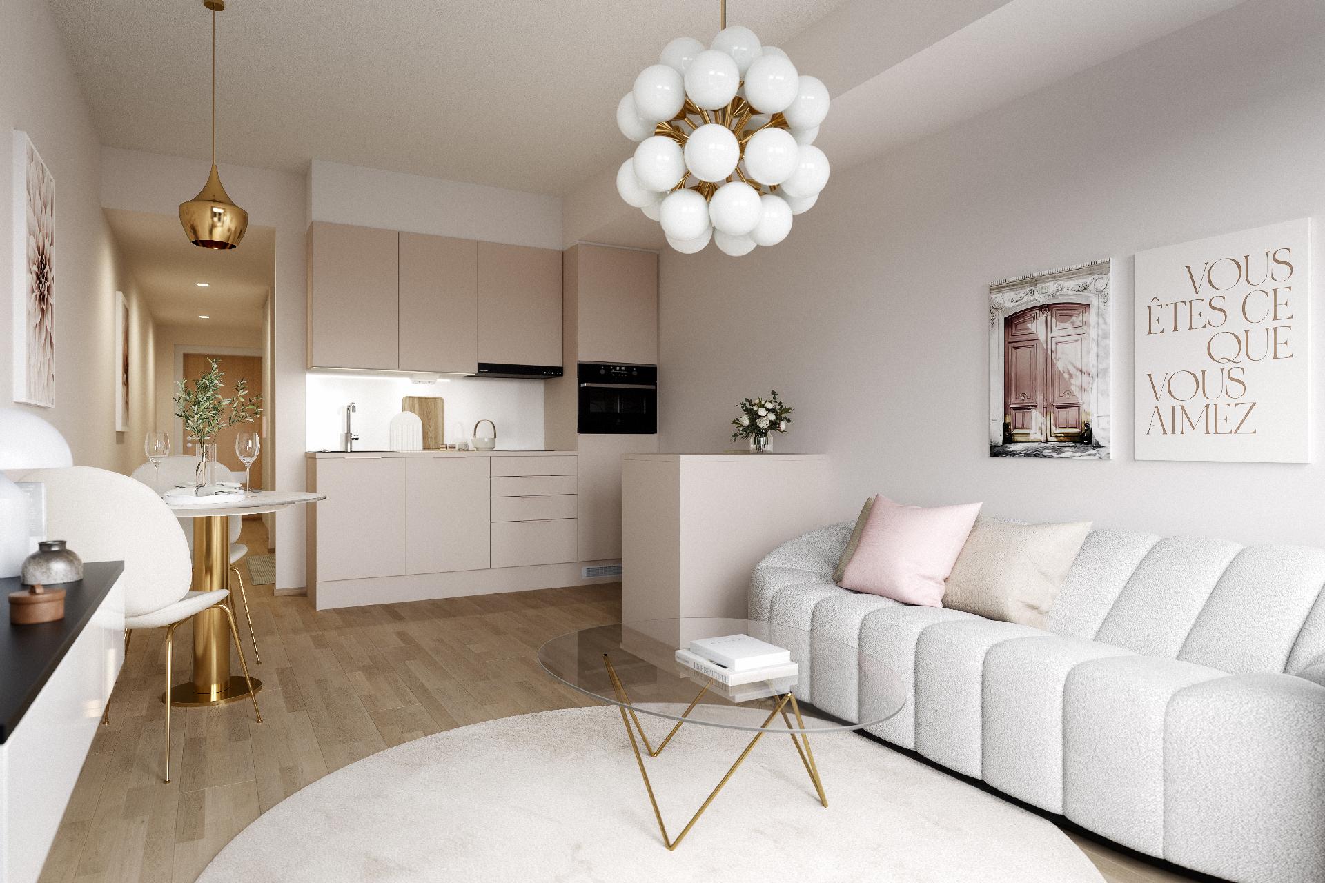 Visualisointikuva B 4 asunnosta.