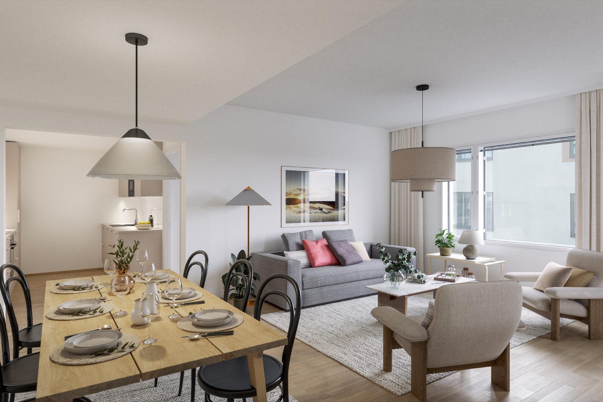 Visualisointikuva C 26 asunnosta.