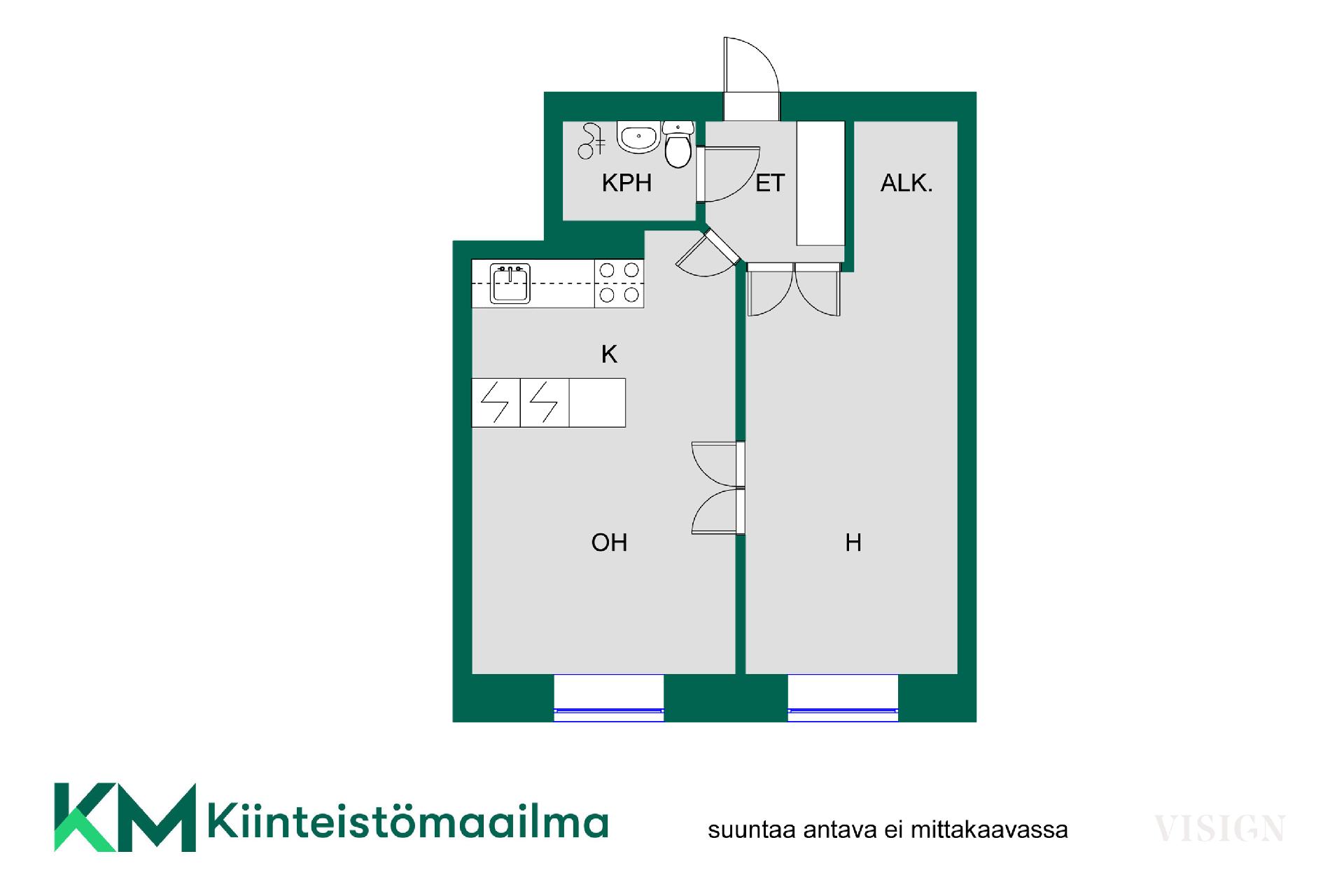 Asunnon pohjakuva