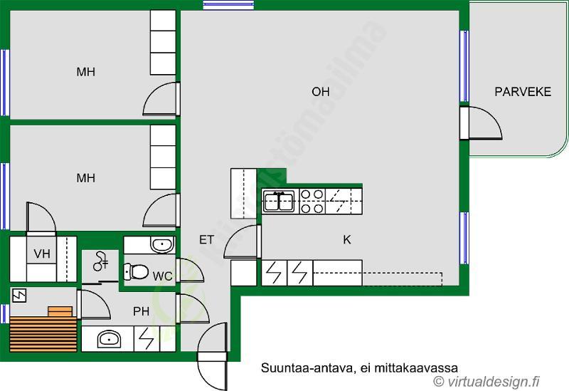 Asunnon pohjakuva