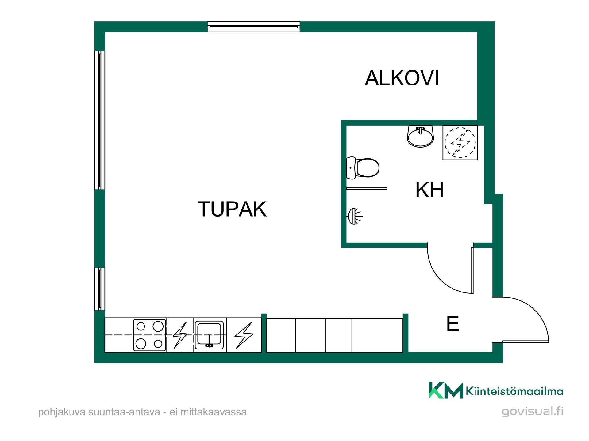 Asunnon pohjakuva