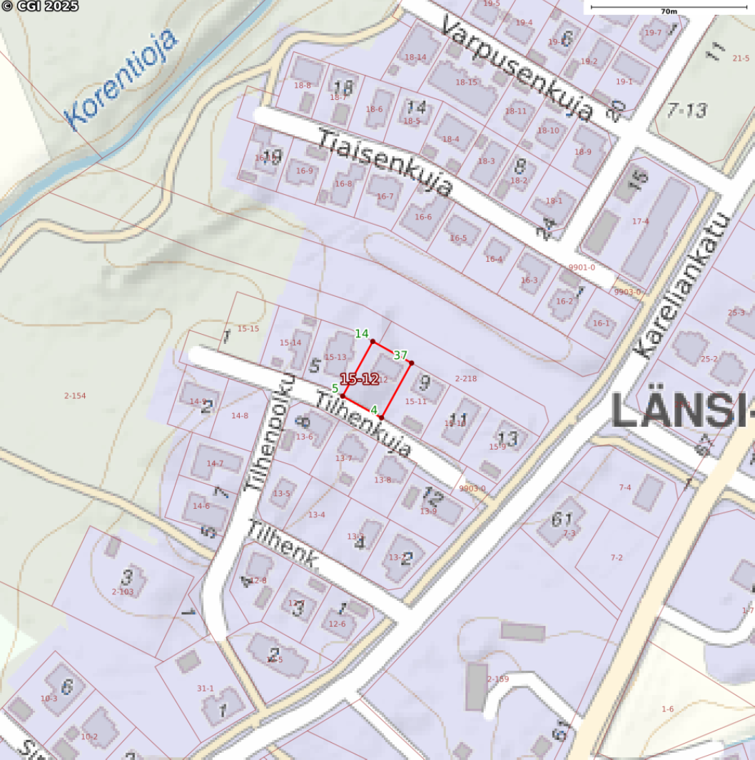 Kiinteistö kartalla