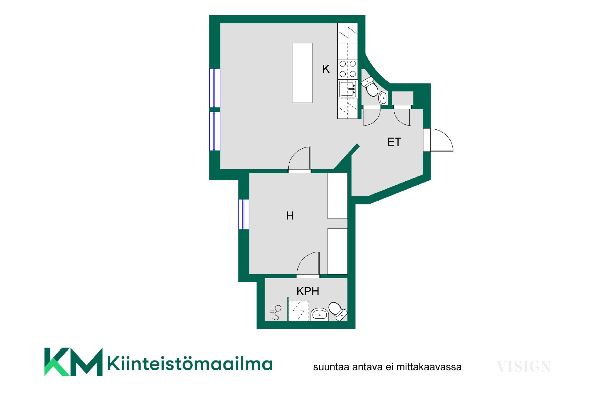 Asunnon pohjakuva