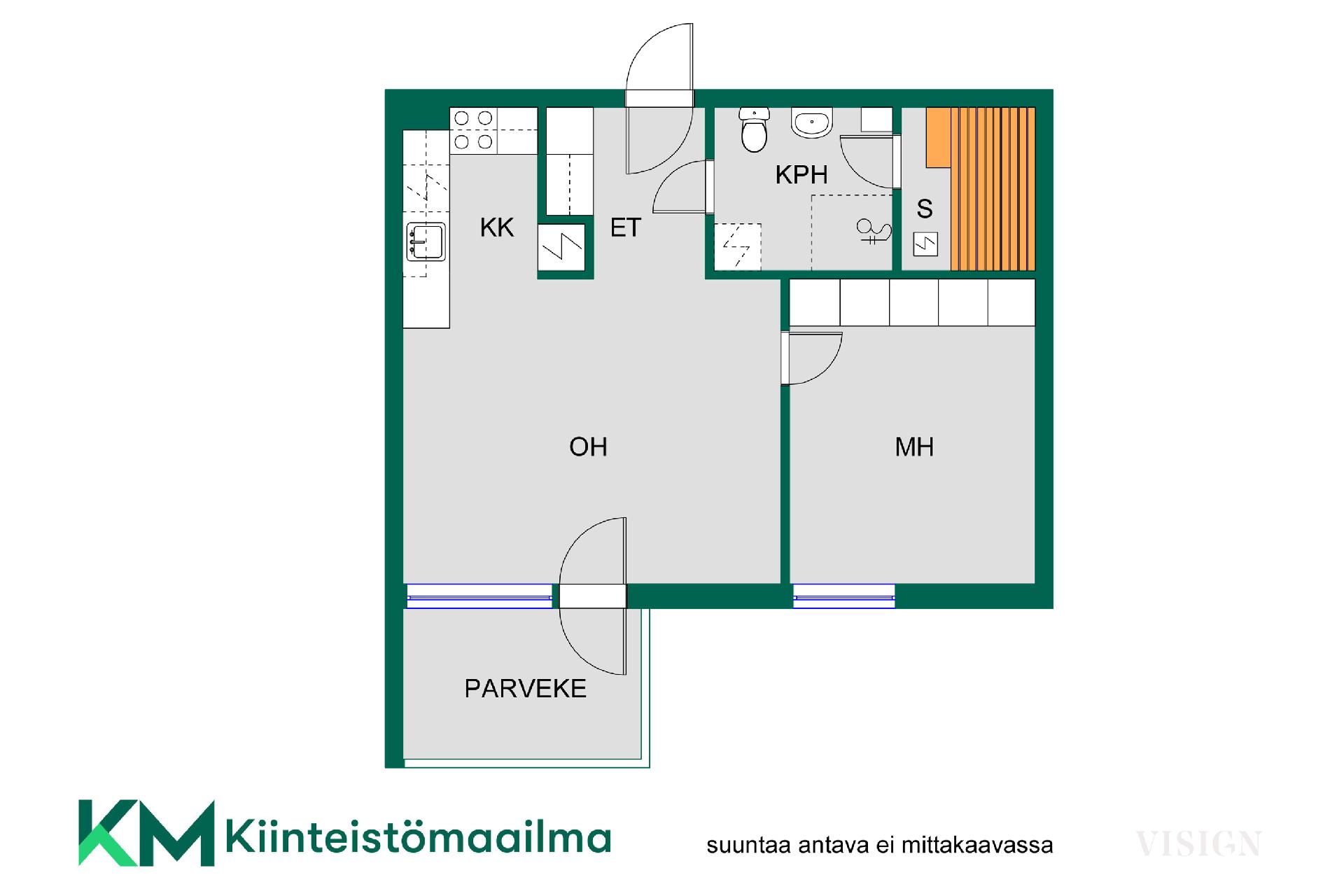 Asunnon pohjakuva