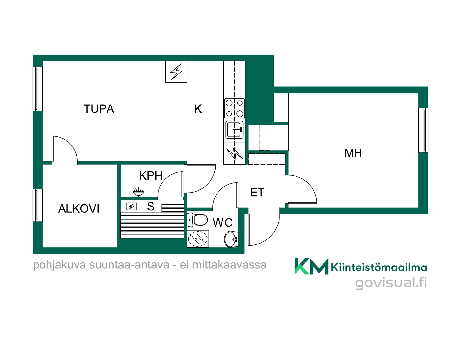 Asunnon pohjakuva