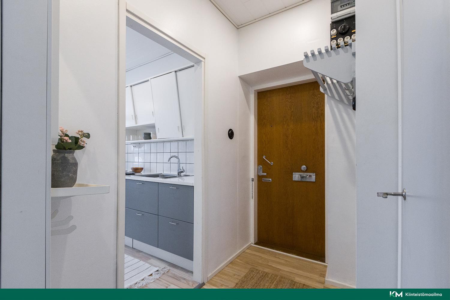 Olohuoneesta näkymä eteiseen