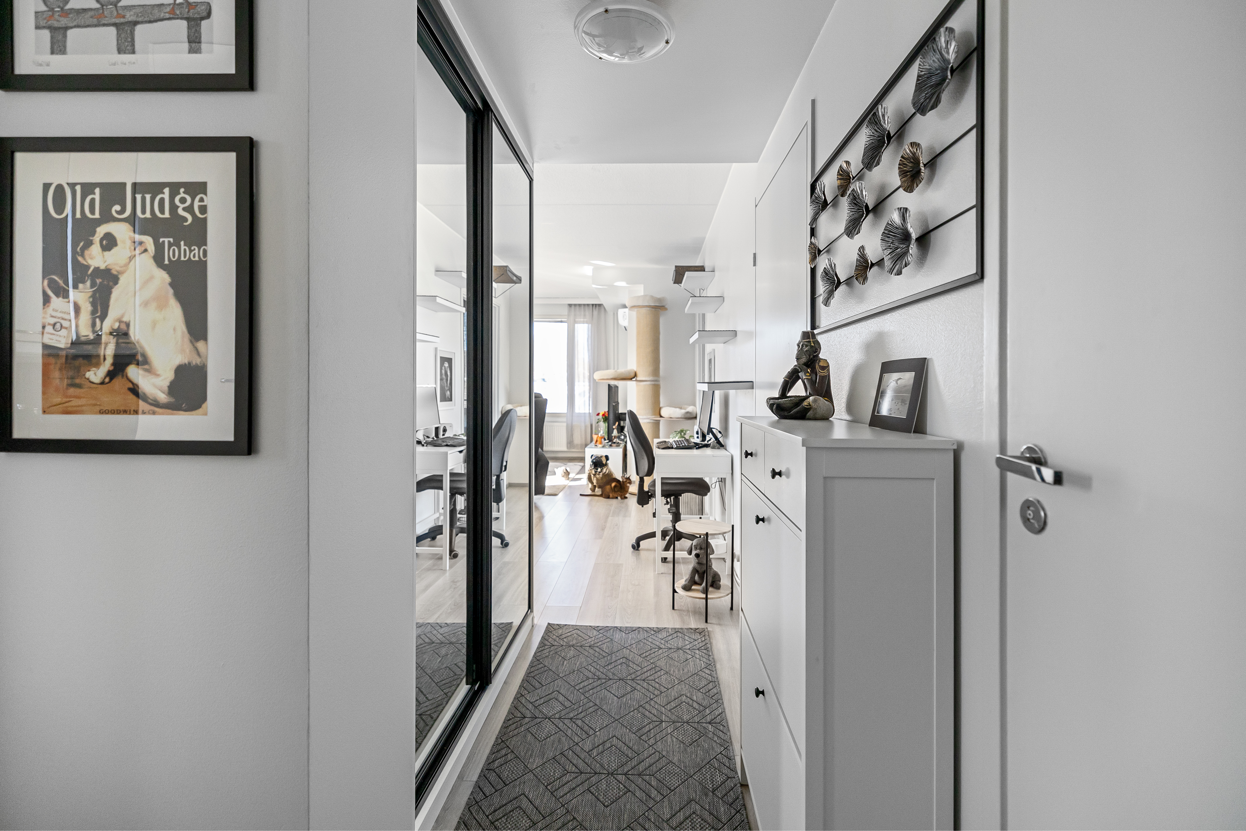 Eteisessä on myös hyvin säilytystilaa