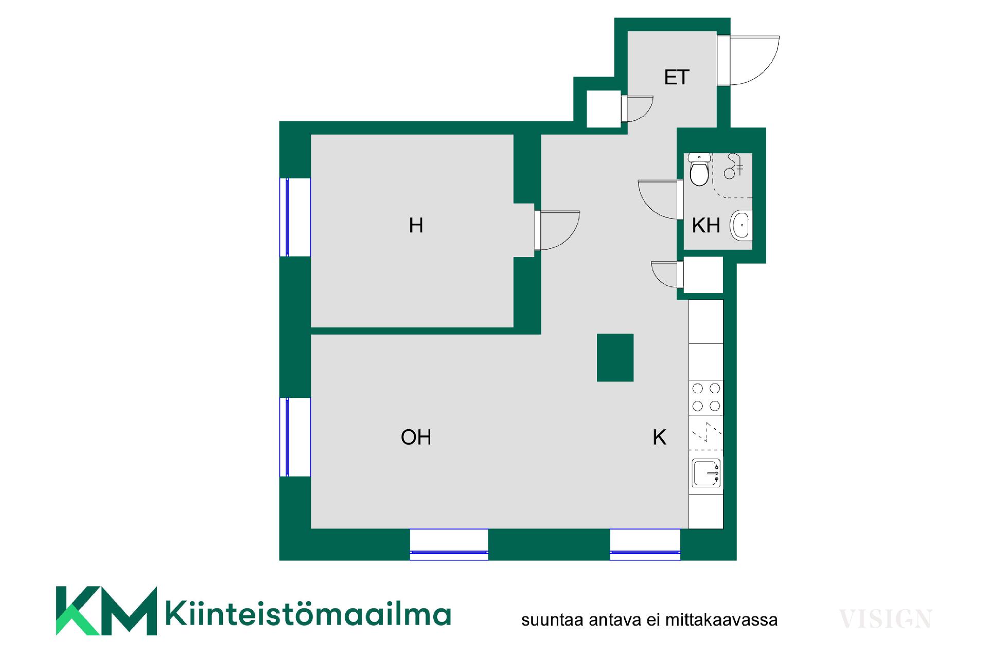 Asunnon pohjakuva