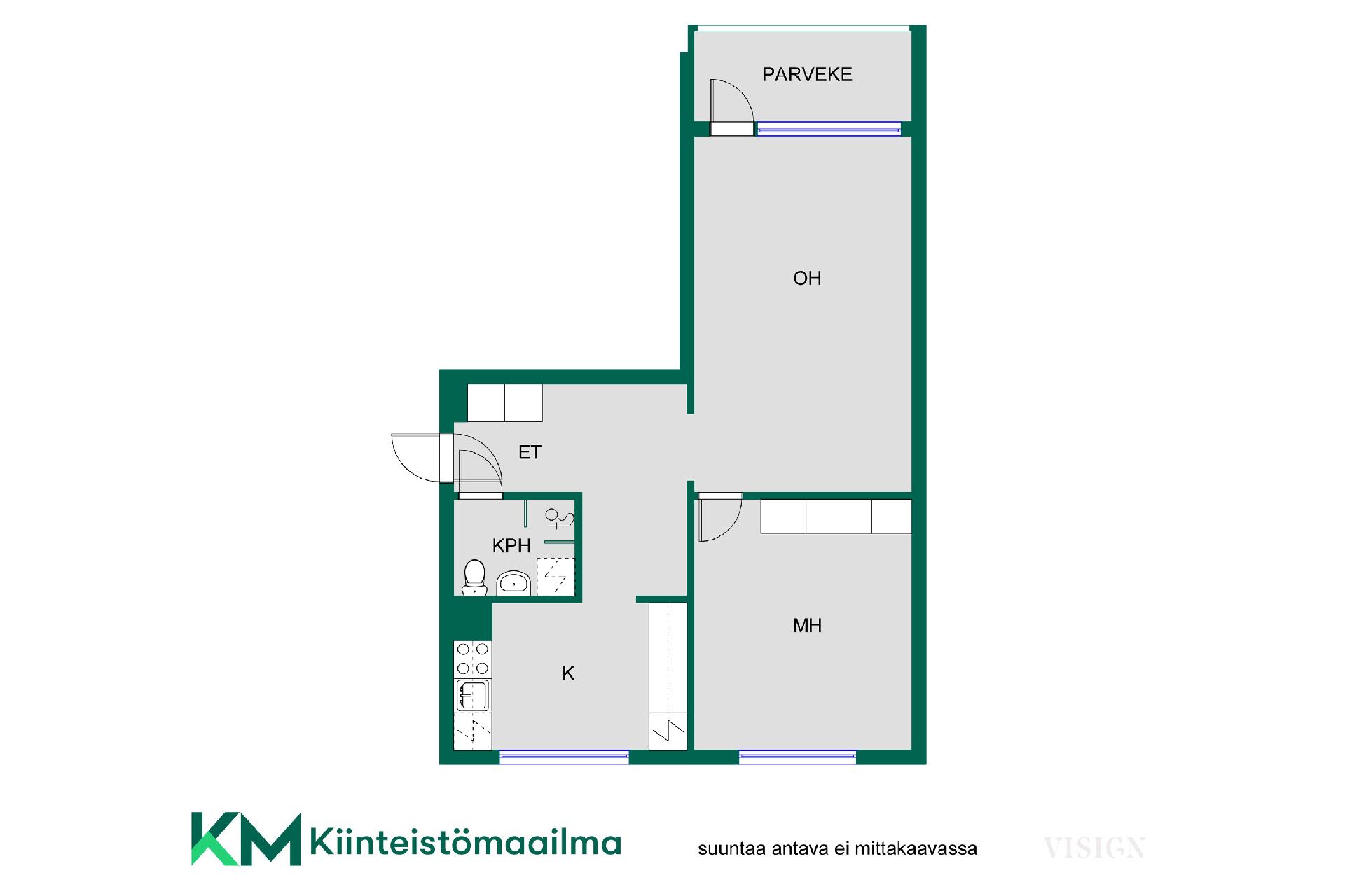 Asunnon pohjakuva