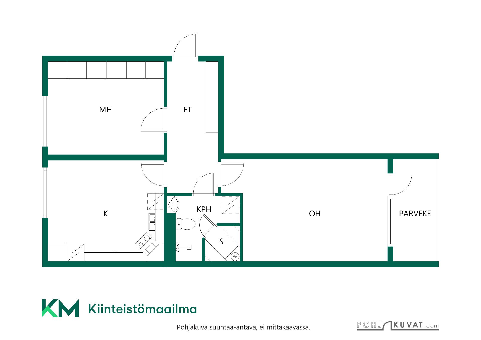 Asunnon pohjakuva