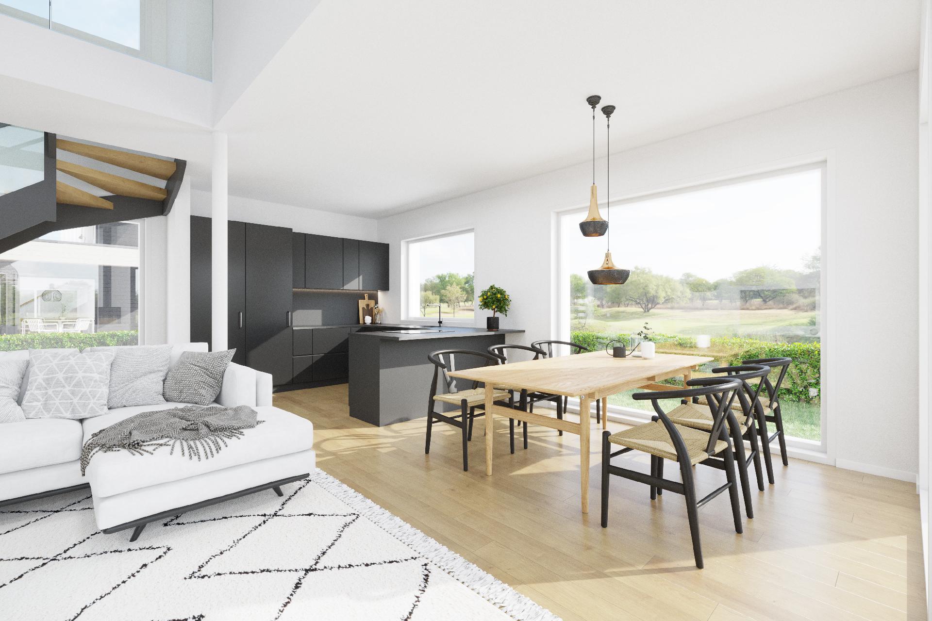 Isot lattiasta alkavat ikkunat tuovat kotiin valoa