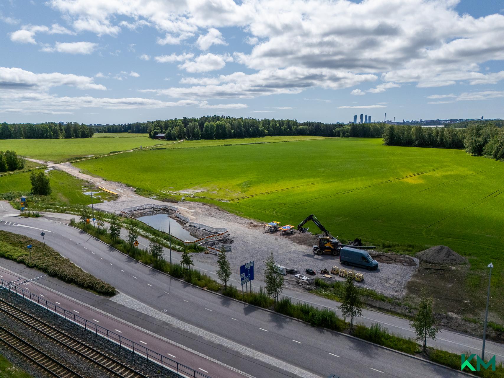Kauniin vehreät peltonäkymät