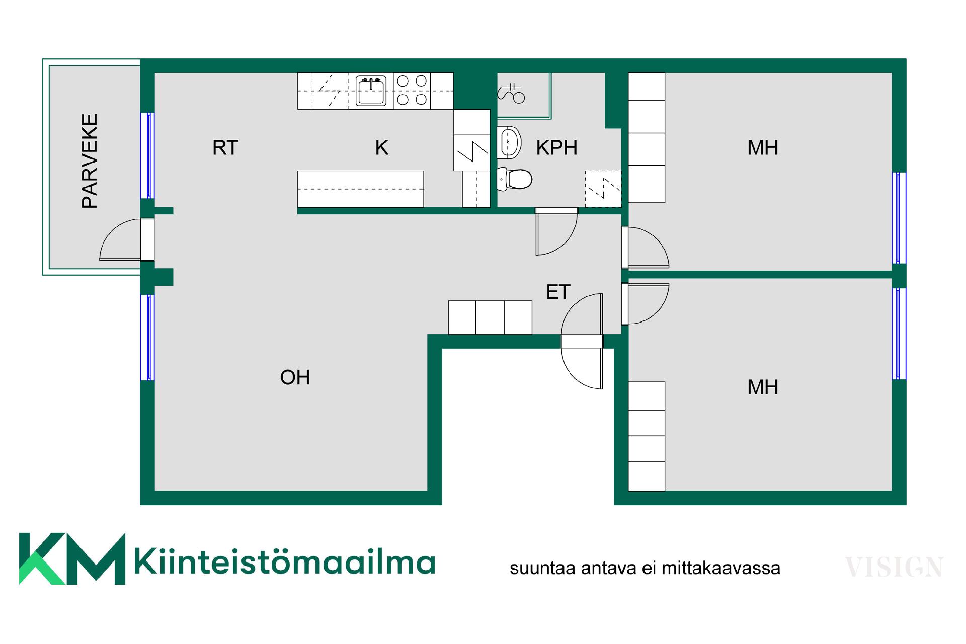 Asunnon pohjakuva