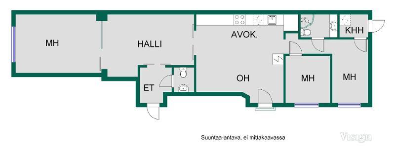Asunnon pohjakuva
