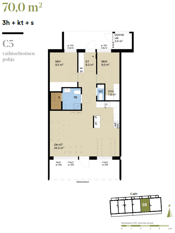 Jaakkolantie 2 C 5, Jaakkola, Muurame