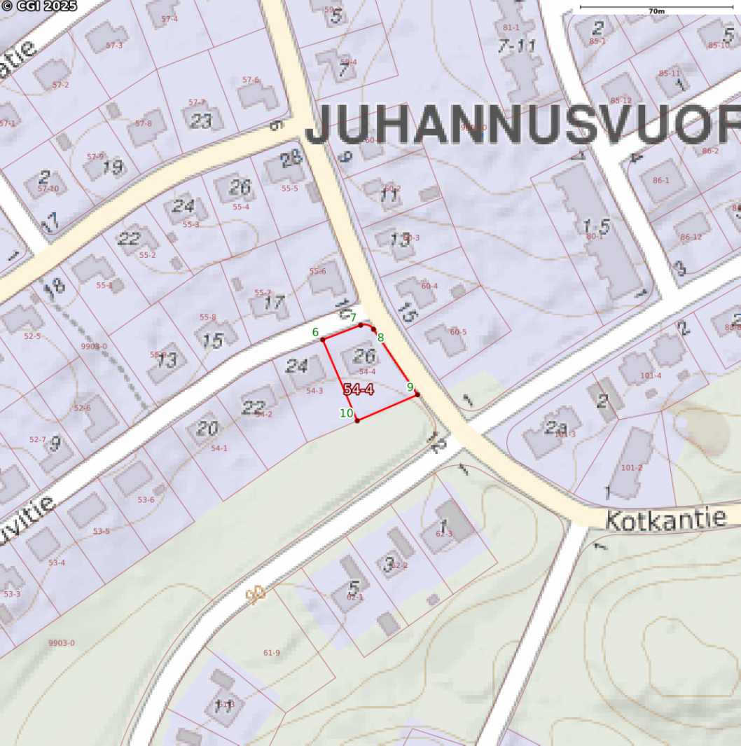 Kiinteistö kartalla