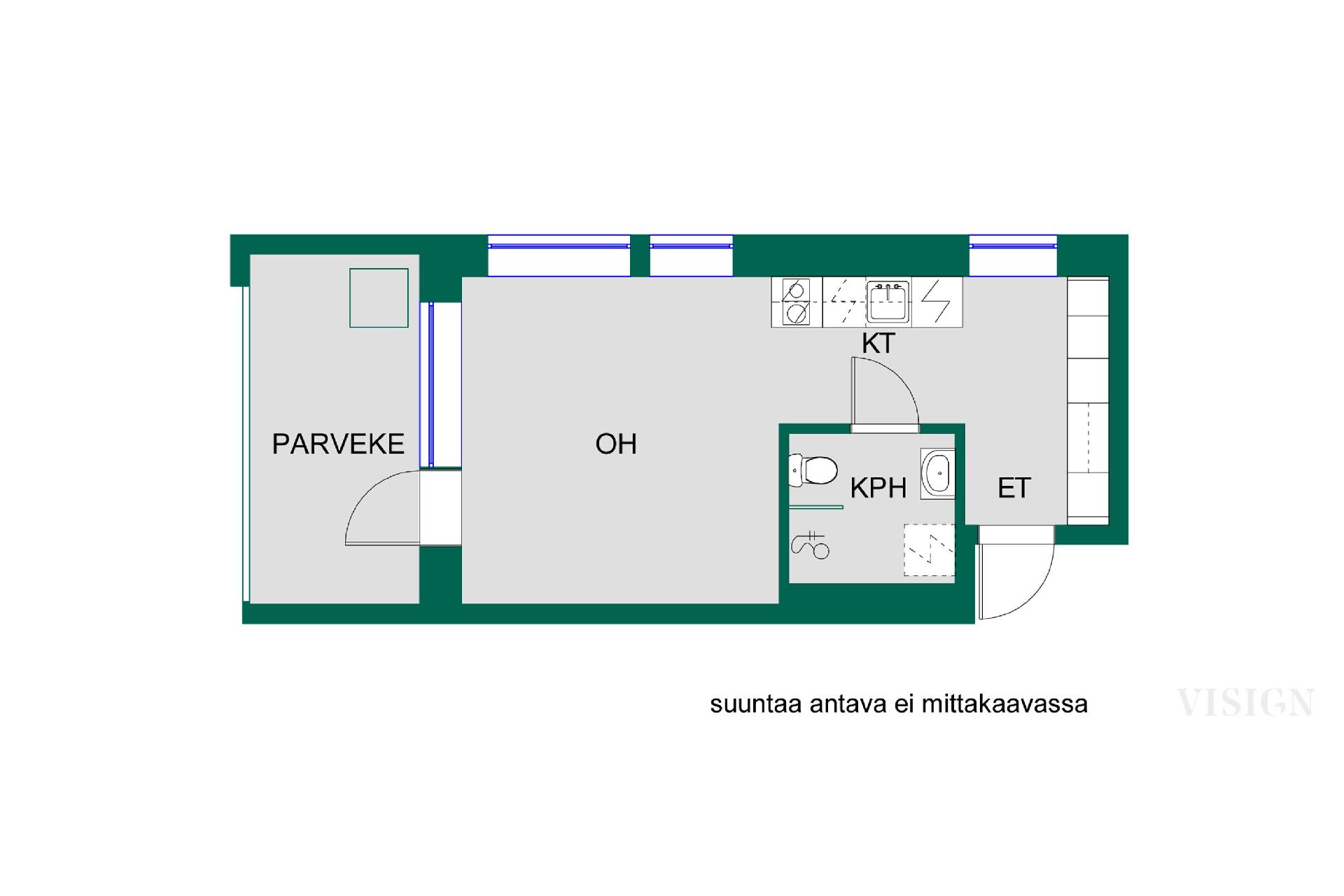 Asunnon pohjakuva