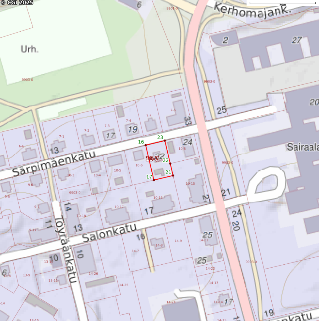 Kiinteistö kartalla