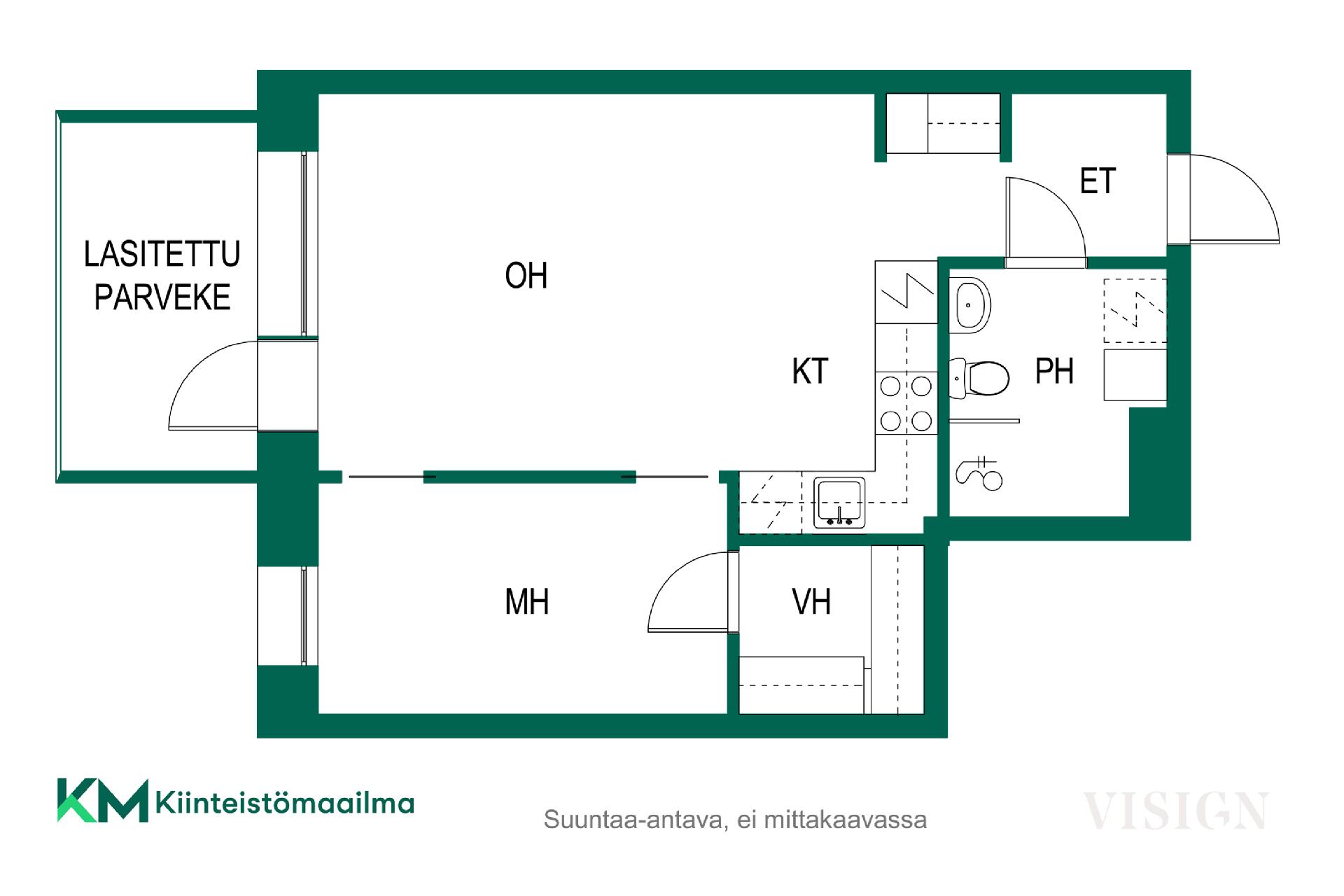 Asunnon pohjakuva