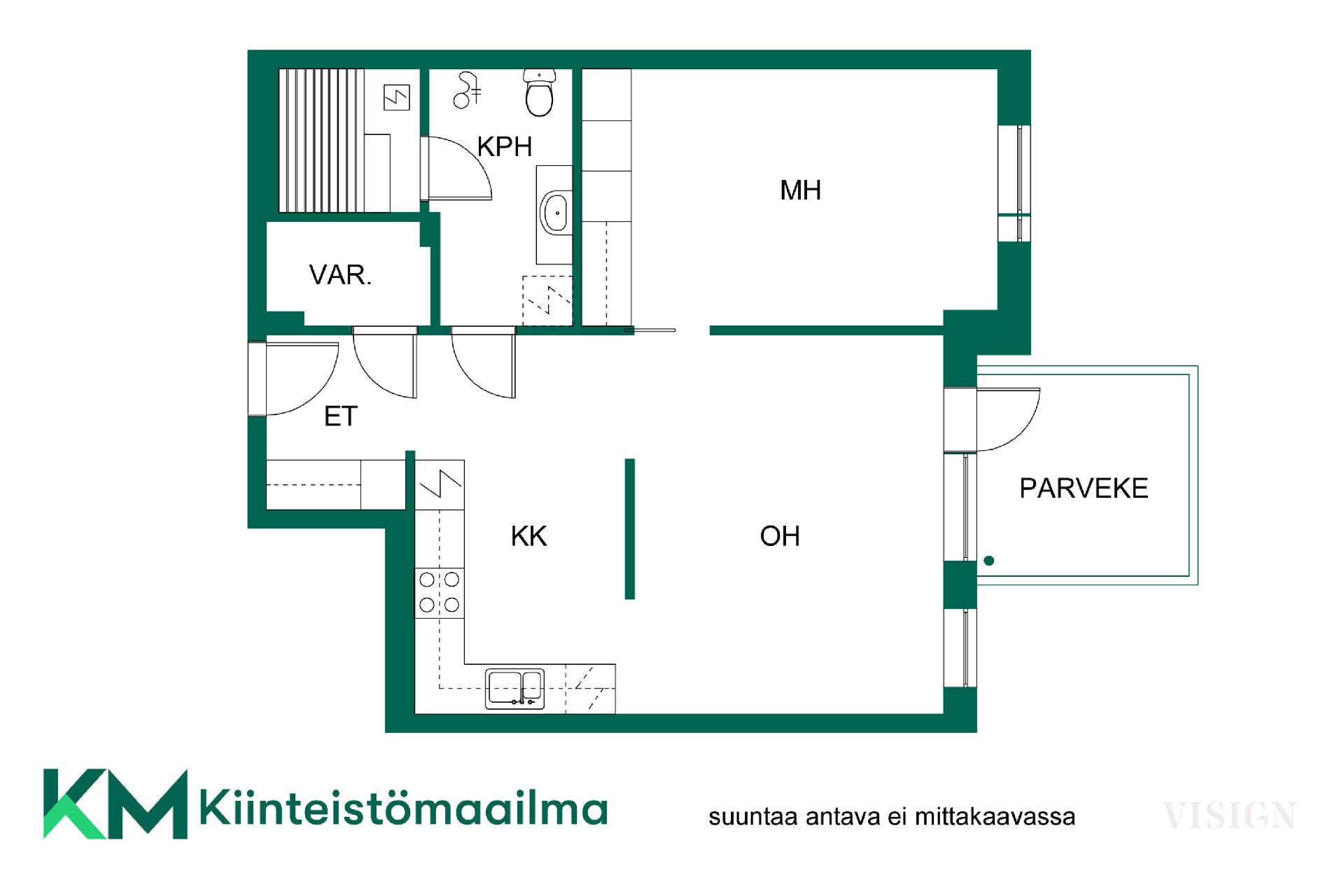 Asunnon pohjakuva