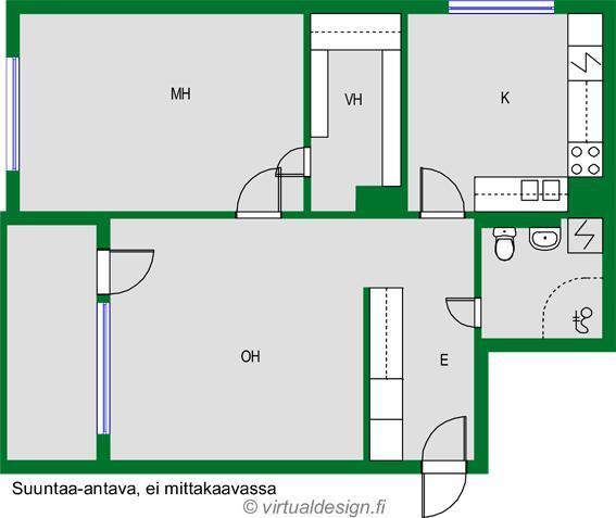 Asunnon pohjakuva