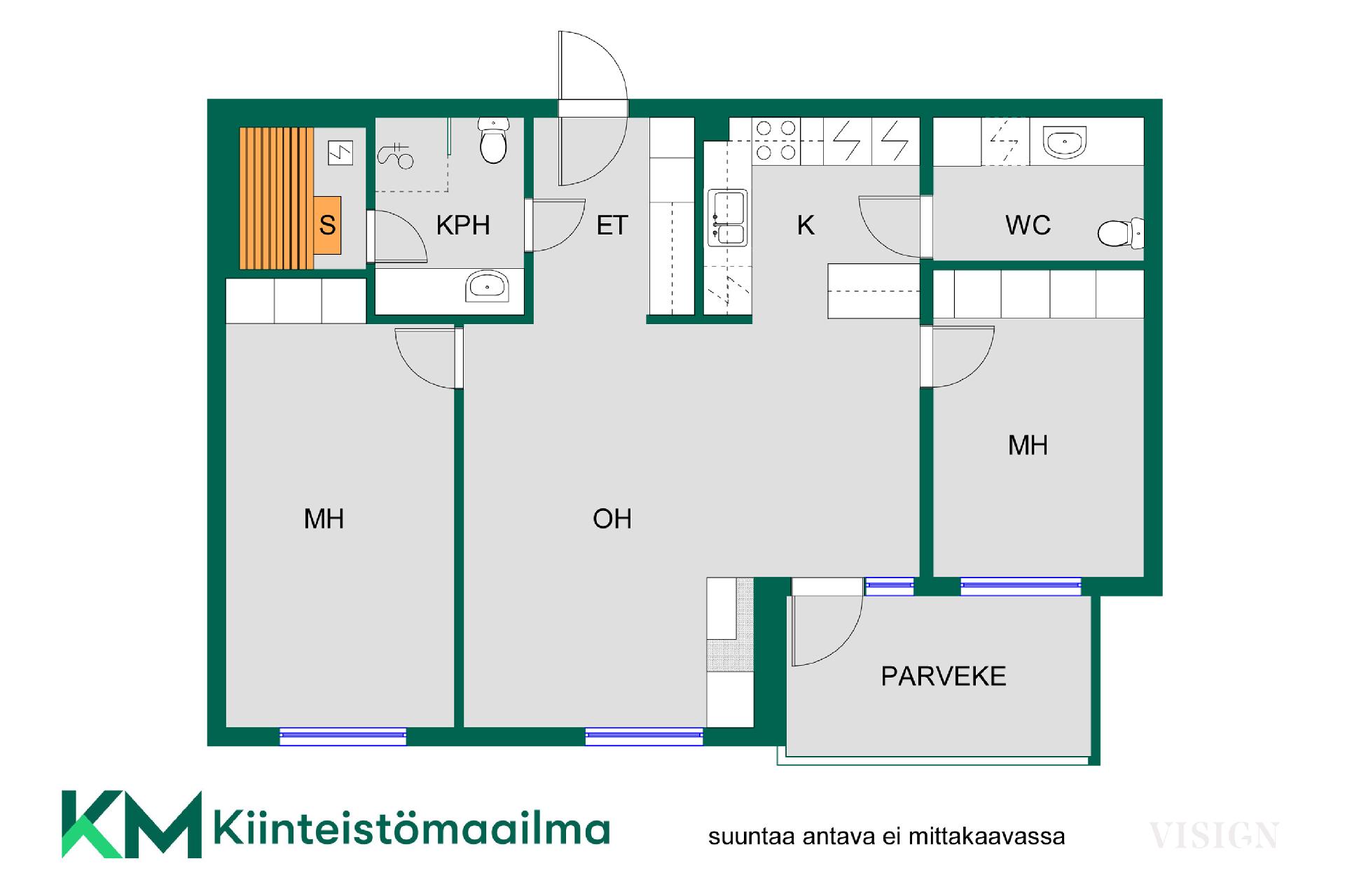 Asunnon pohjakuva