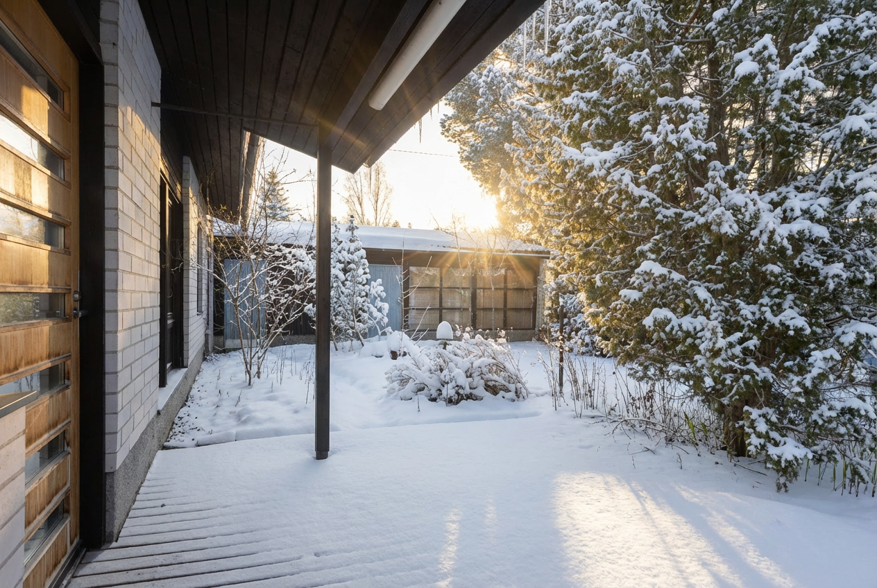 Kuvaa terassilta pihalle