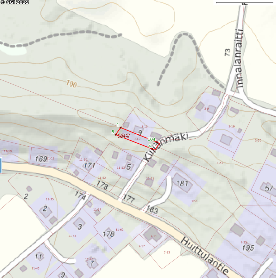 Kiinteistö kartalla