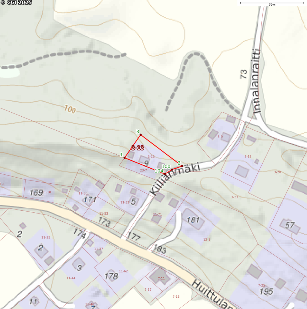 Kiinteistö kartalla