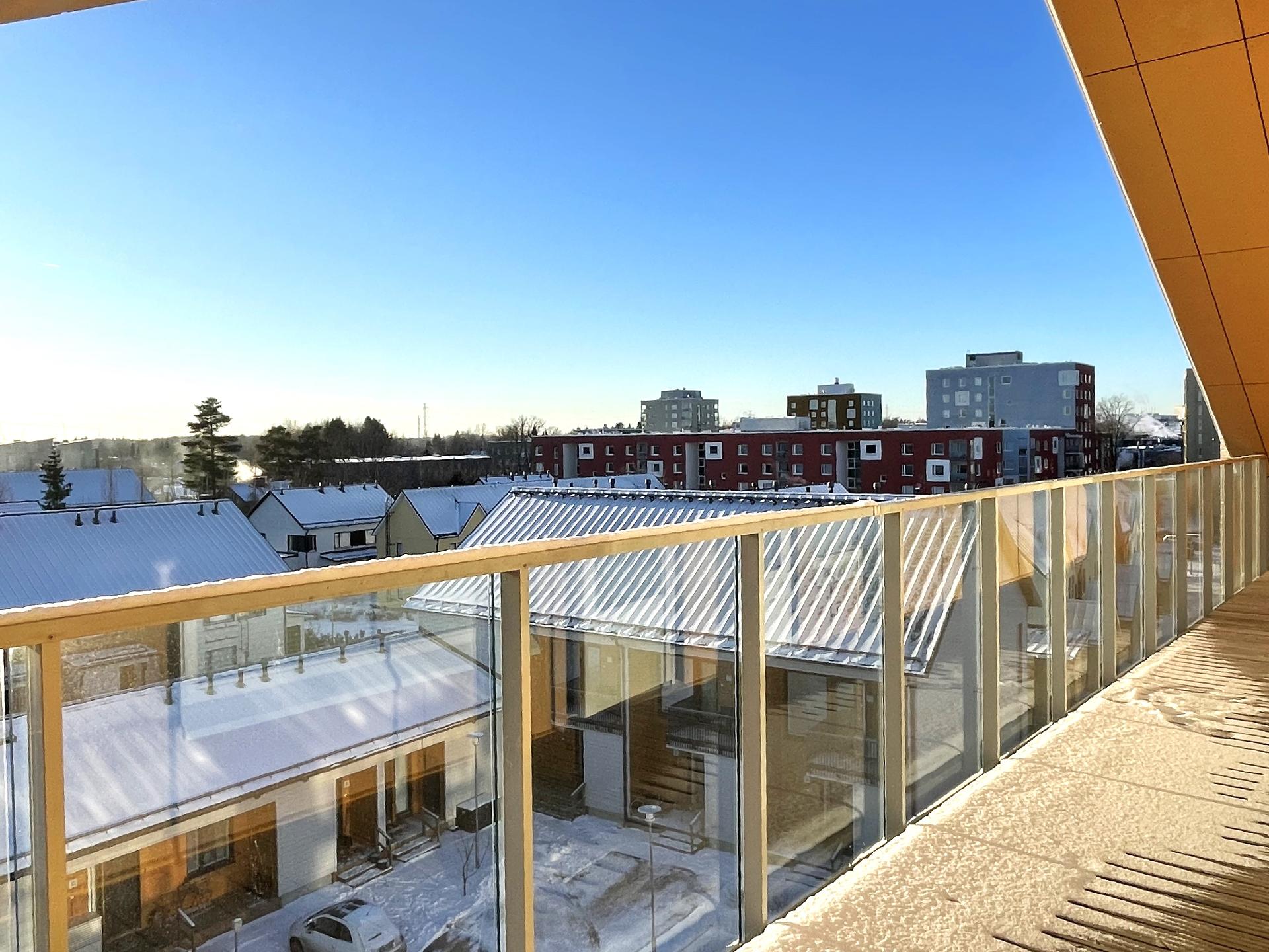 Näkymää yhtiön saunatiloista