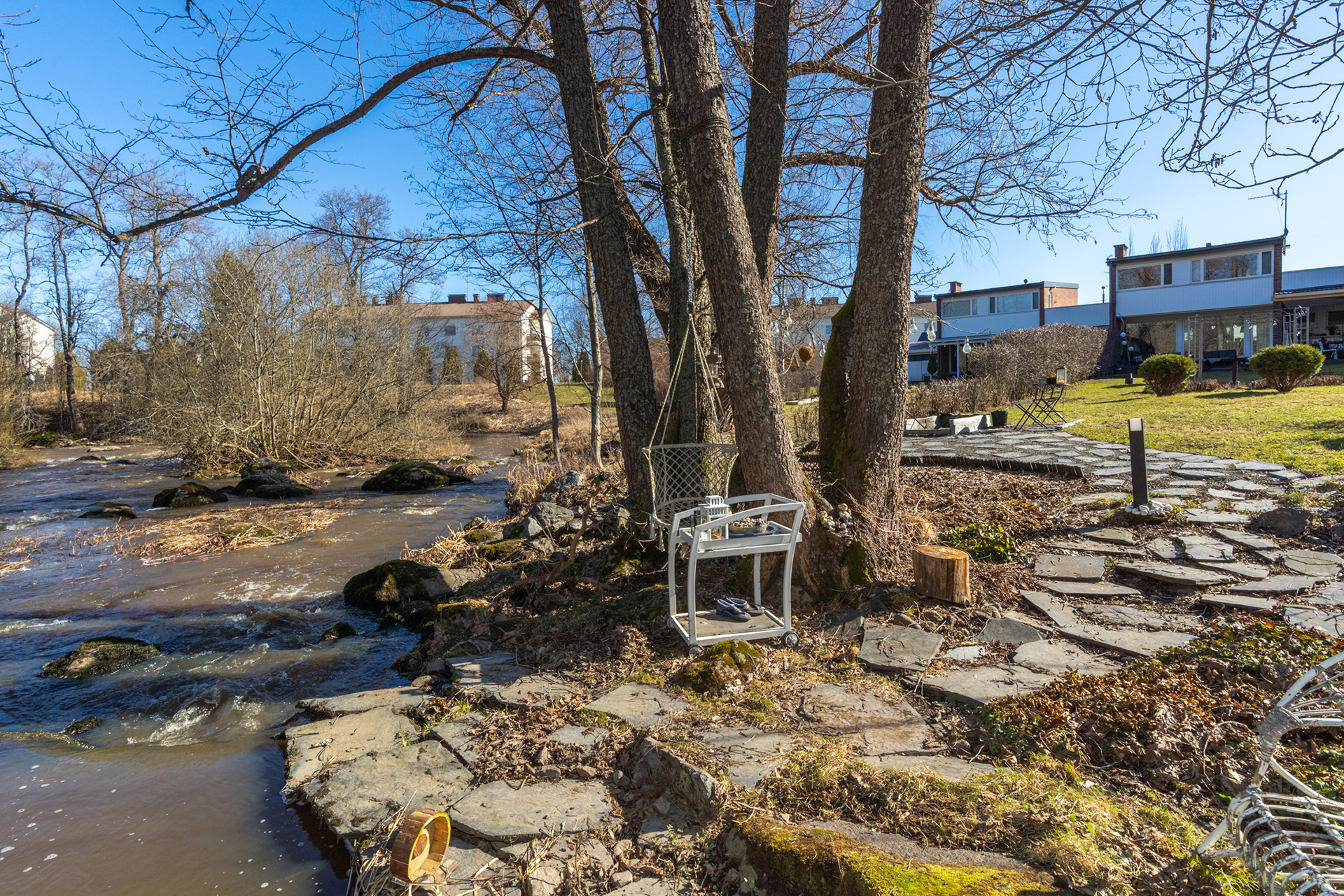 Takapiha päättyy Haihunkosken rantaan