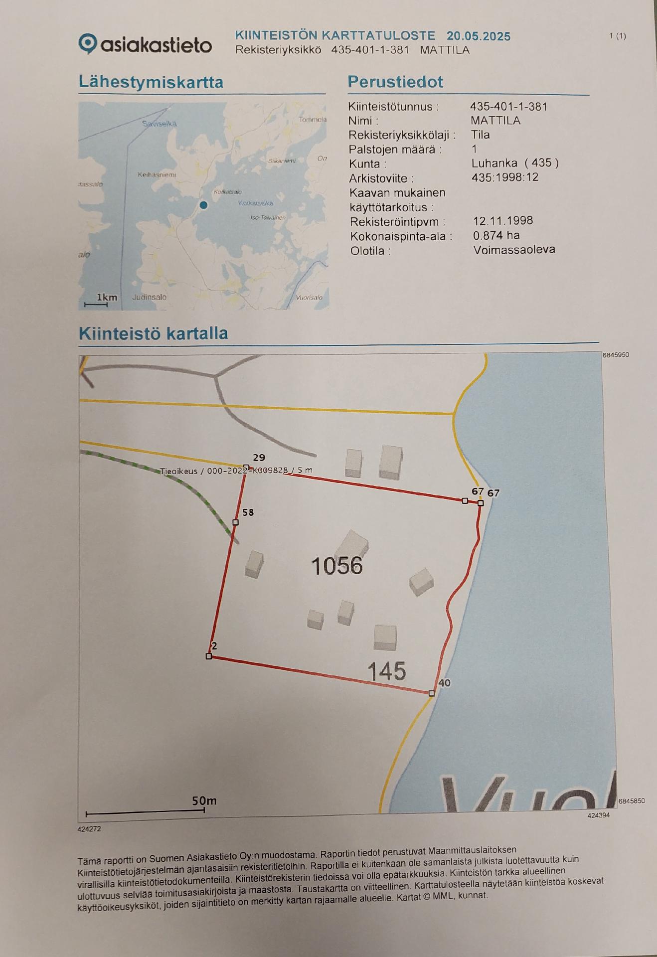 Sysmäntie 1056, Judinsalo, Luhanka