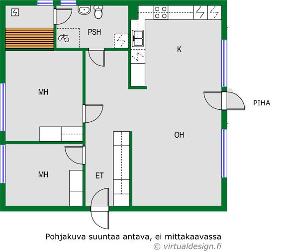 Asunnon pohjakuva