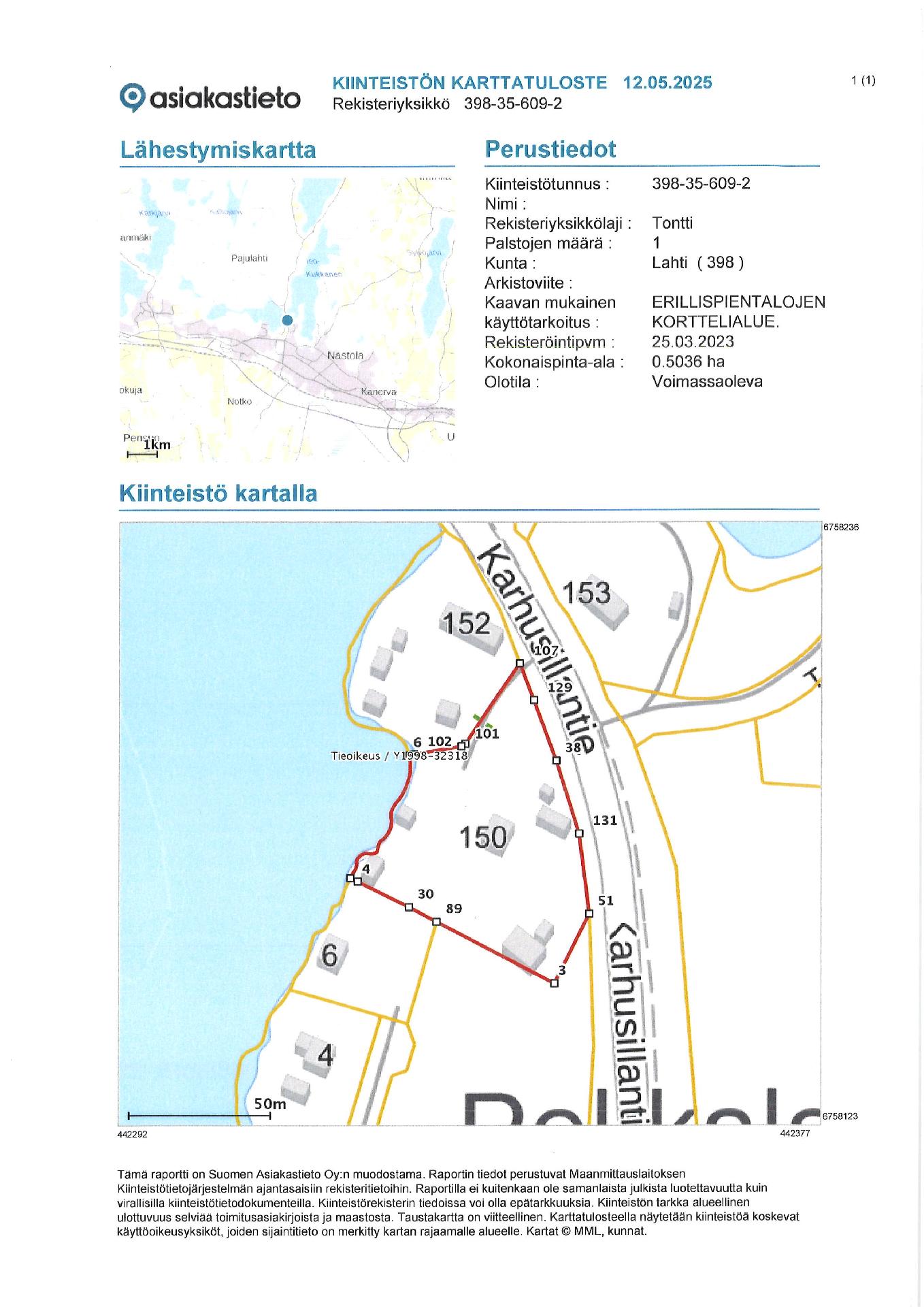 Karhusillantie 150, Nastola-Kirkonkylä, Lahti