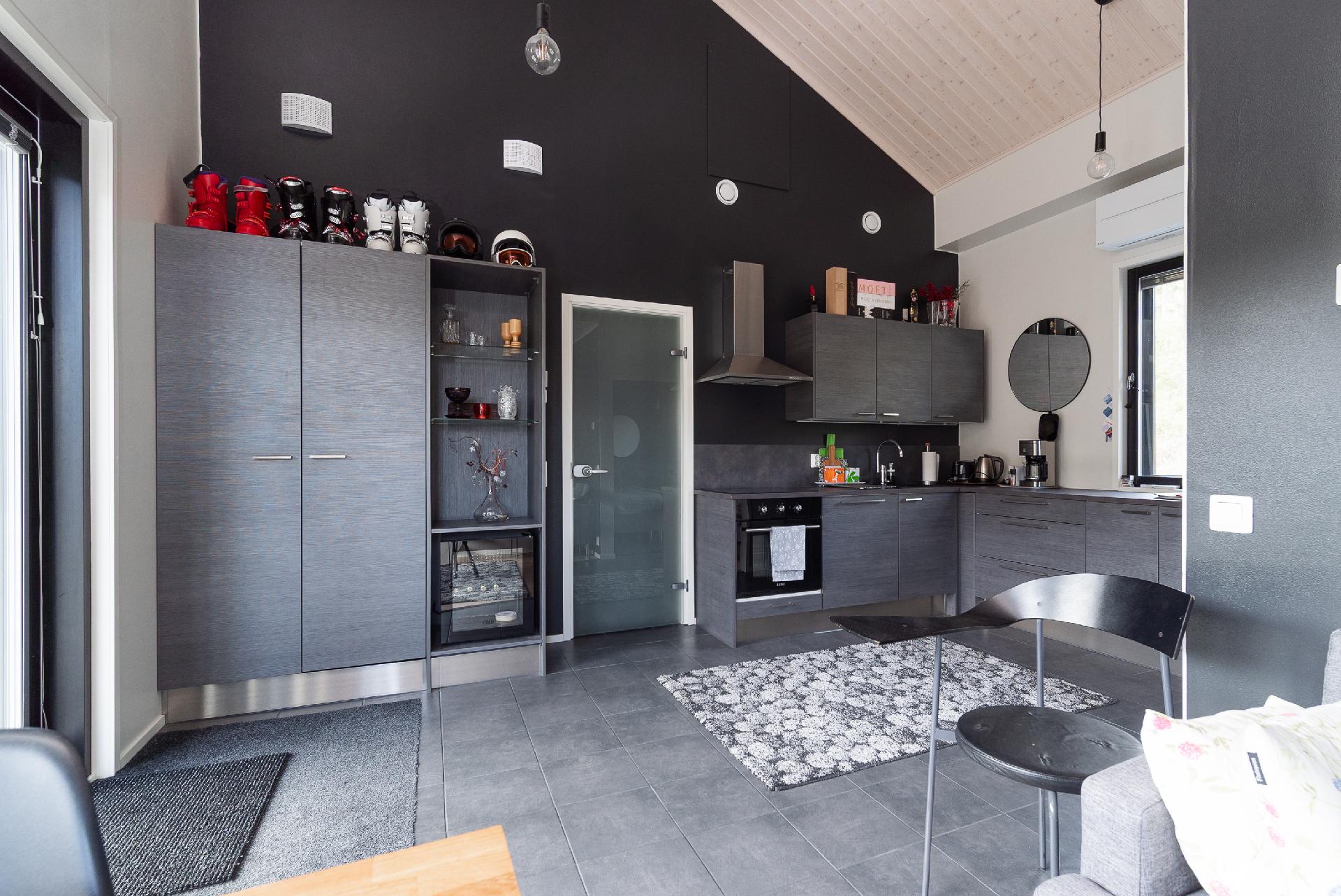 olohuone ja keittiö