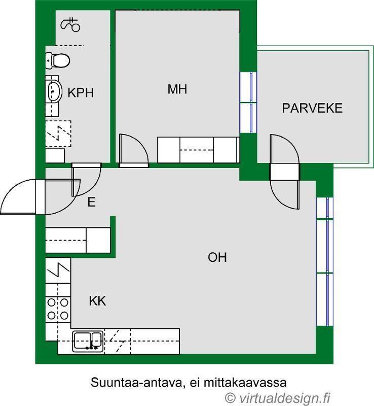 Asunnon pohjakuva