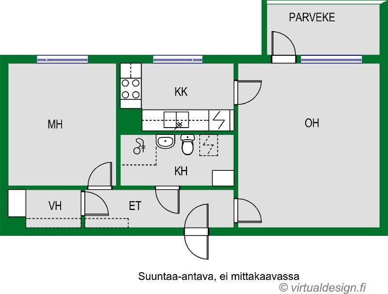 Asunnon pohjakuva